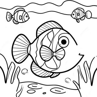 Flounder Underwater Scene Coloring Page 18191-14824