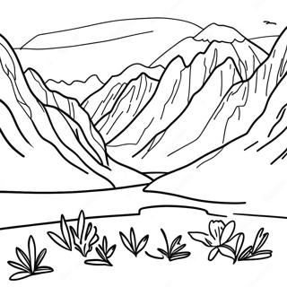 Majestic Alaska Mountains Coloring Page 18222-14859