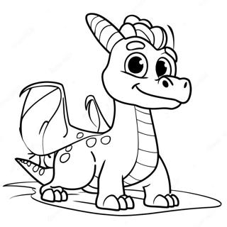 Spyro Breathing Fire Coloring Page 18252-14871