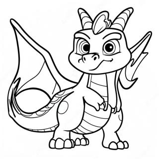 Spyro Breathing Fire Coloring Page 18252-14872