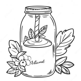 Mason Jar Coloring Pages