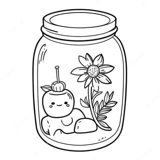 Mason Jar Coloring Page 18271-14882