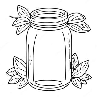 Mason Jar Coloring Page 18271-14883