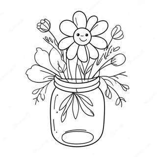 Mason Jar Coloring Pages