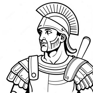 Ancient Roman Soldier Coloring Page 18282-14899