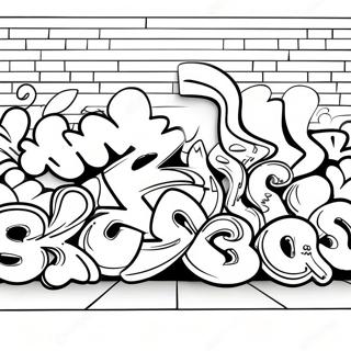 Colorful Graffiti Wall Coloring Page 182-150