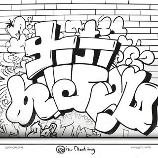 Colorful Graffiti Wall Coloring Page 182-151