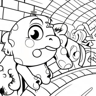 Colorful Graffiti Wall Coloring Page 182-152