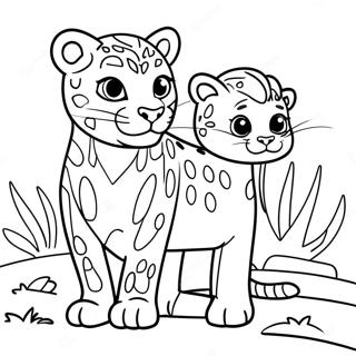 Diego And Baby Jaguar Adventure Coloring Page 18352-14945