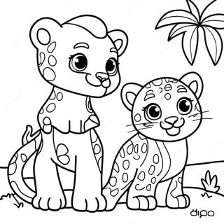 Diego And Baby Jaguar Adventure Coloring Page 18352-14946