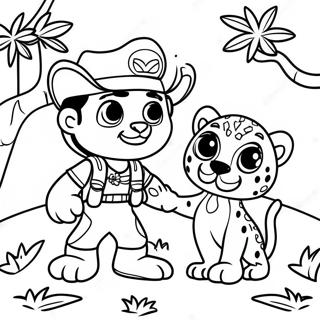 Diego And Baby Jaguar Adventure Coloring Page 18352-14947