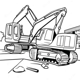 Busy Construction Site Coloring Page 18362-14961