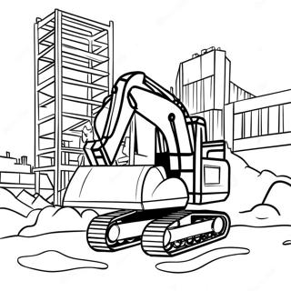 Busy Construction Site Coloring Page 18362-14962