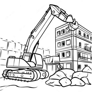 Busy Construction Site Coloring Page 18362-14963