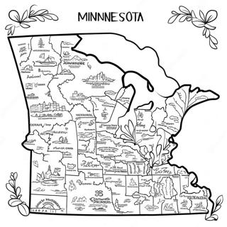 Minnesota State Outline Coloring Page 18371-14958