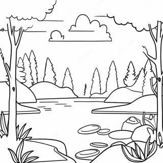 Beautiful Minnesota Lakes Coloring Page 18372-14966