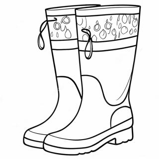 Coloring Page Of Colorful Rain Boots 18401-14987