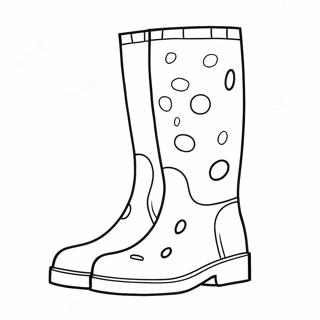 Coloring Page Of Colorful Rain Boots 18401-14988