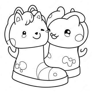 Cute Animal Themed Boots Coloring Page 18402-14992