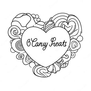 Candy Heart Coloring Pages