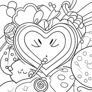 Candy Heart Coloring Page 18411-14996