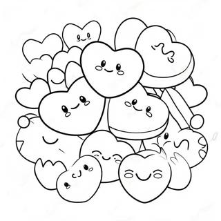 Candy Heart Coloring Pages