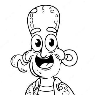 Squidward Coloring Pages