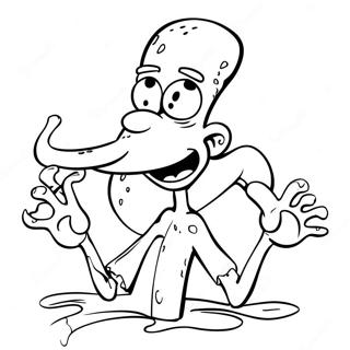 Squidward Coloring Page 1841-1595