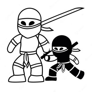 Ninja Roblox Coloring Pages