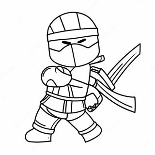 Ninja Roblox Character In Action Coloring Page 18441-15014