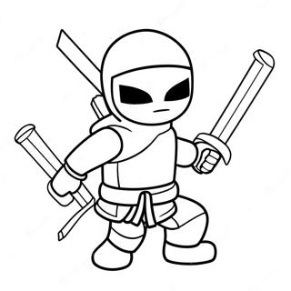 Ninja Roblox Character In Action Coloring Page 18441-15016