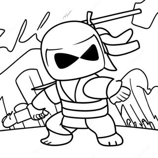 Epic Ninja Roblox Battle Scene Coloring Page 18442-15017