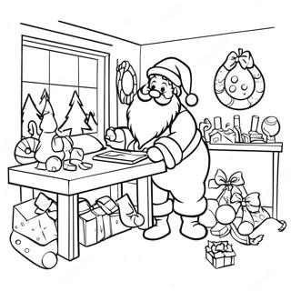 Santa's Workshop Coloring Pages