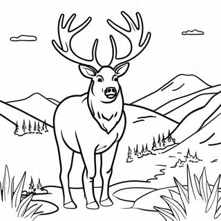 Elk Coloring Pages