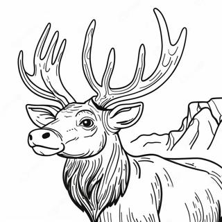 Elk Coloring Page 18471-15043