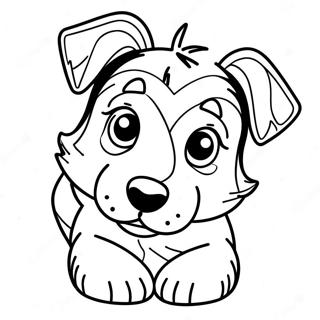 Playful Australian Shepherd Puppy Coloring Page 18482-15053