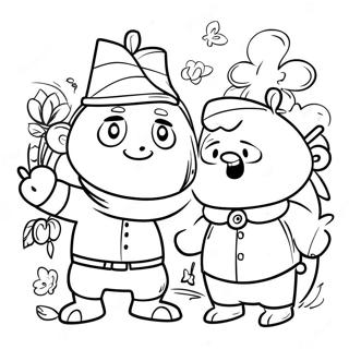 Tbhk Characters In A Fun Scene Coloring Page 18492-15063