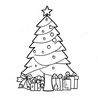 Festive Christmas Tree Coloring Page 18502-15066