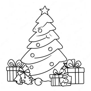 Festive Christmas Tree Coloring Page 18502-15067