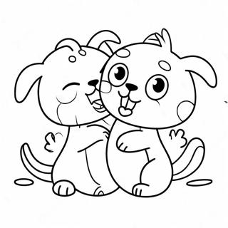 Cute Lol Pets Playing Together Coloring Page 18512-15074