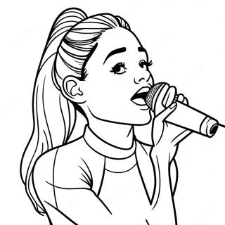 Ariana Grande Singing On Stage Coloring Page 1852-1589