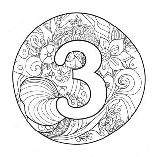 Number 3 Coloring Pages