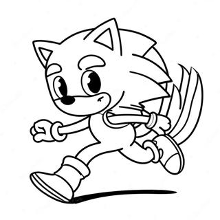 Sonic Silver Running Fast Coloring Page 18542-15097