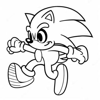 Sonic Silver Running Fast Coloring Page 18542-15098