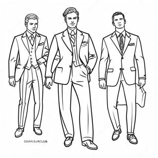 Men S Fashion Coloring Page 18571-15115