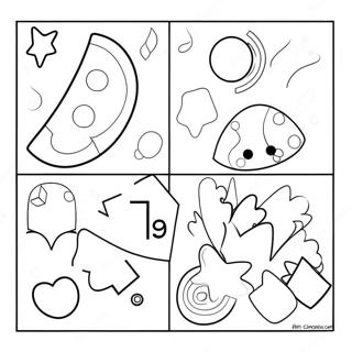 Colorful Kindergarten Math Shapes Coloring Page 18582-15130