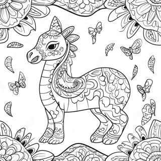 Colorful Alebrijes With Patterns Coloring Page 18602-15142