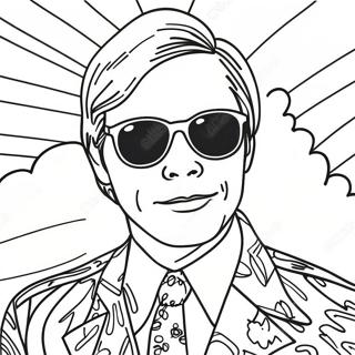 Colorful Andy Warhol Pop Art Coloring Page 18612-15151