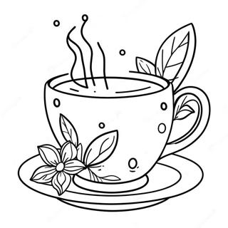 Tea Cup Coloring Pages