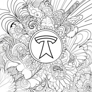 Tesla Logo Coloring Page 1871-1604